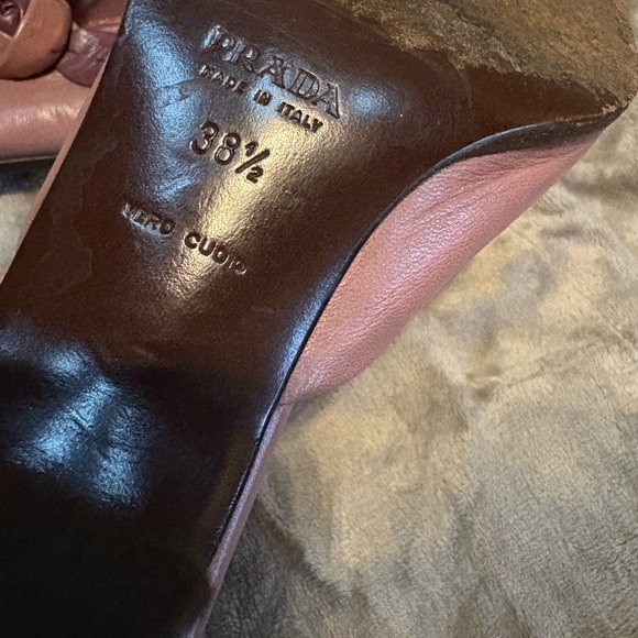RARE Vintage Prada Women's two toned mauve/pink Leather heels - Picture 12 of 14